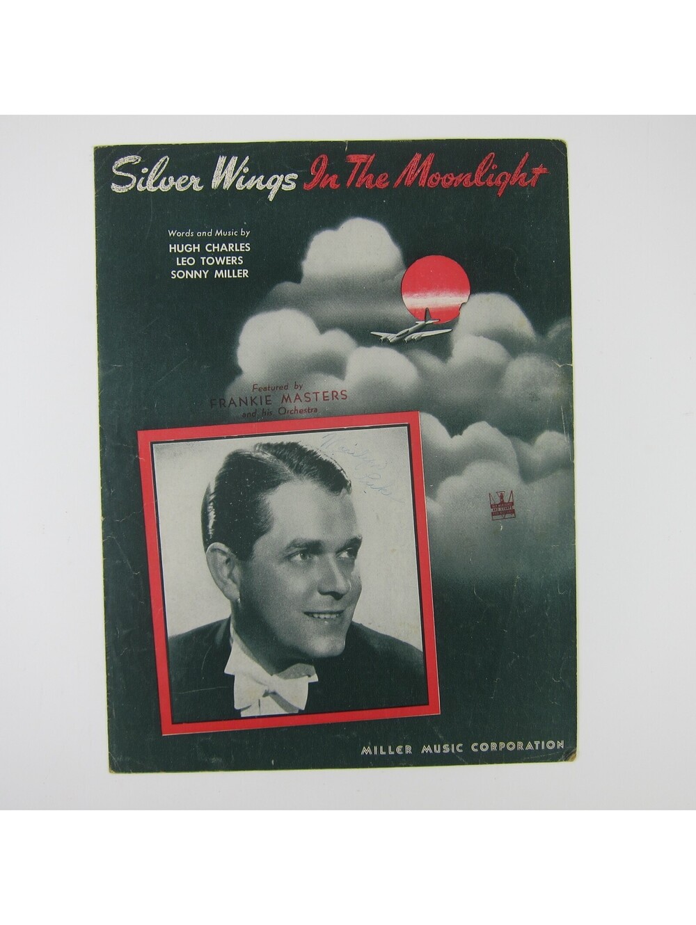 Sheet Music Silver Wings In The Moonlight Frankie Masters WWII WW2 Vintage 1943